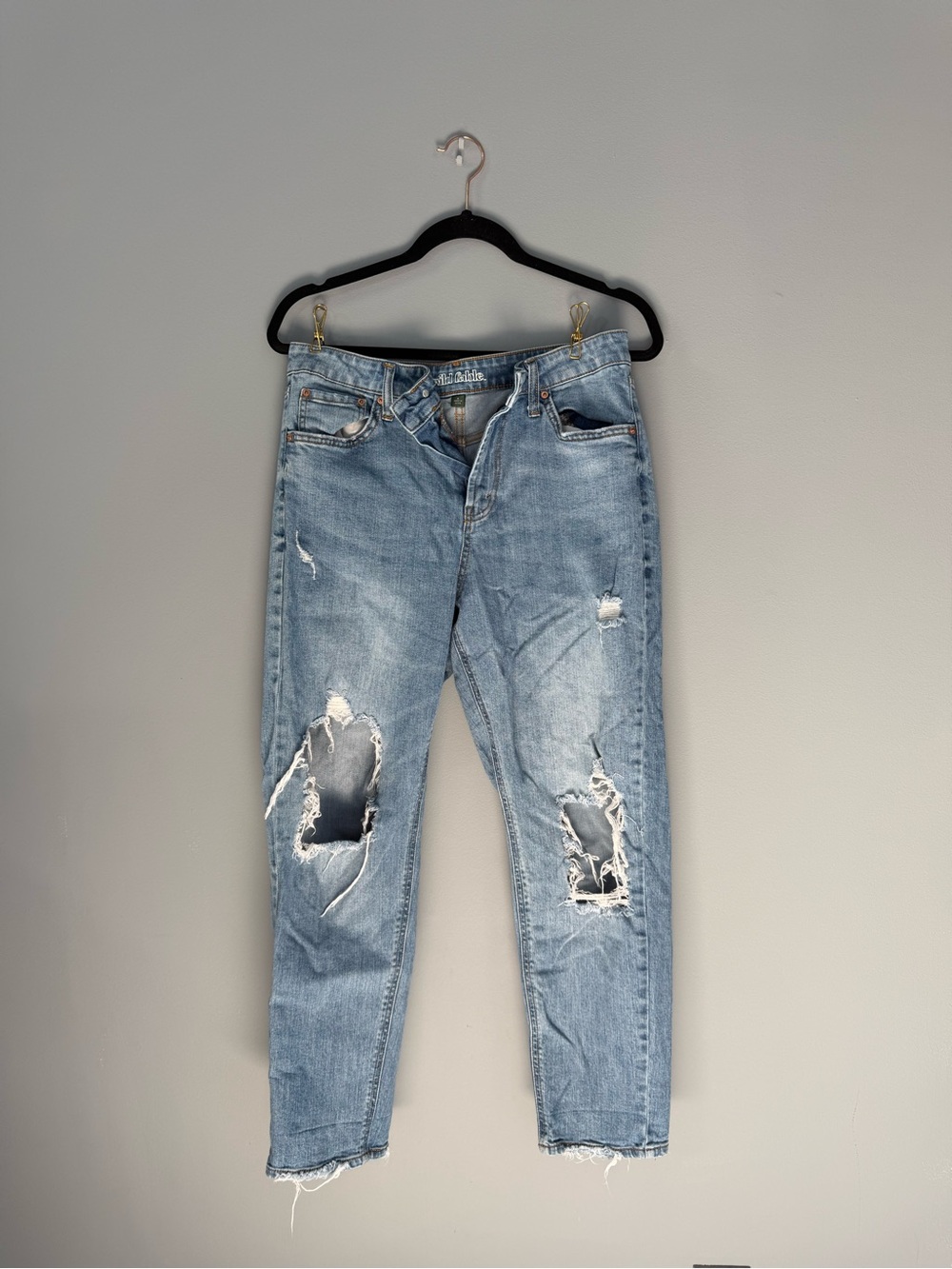 Light Wash Ripped Boyfriend Jeans | Size 6